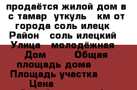 продаётся жилой дом в с тамар- уткуль 7 км от города соль-илецк › Район ­ соль-илецкий › Улица ­ молодёжная › Дом ­ 20 › Общая площадь дома ­ 86 › Площадь участка ­ 12 › Цена ­ 2 600 000 - Оренбургская обл. Недвижимость » Дома, коттеджи, дачи продажа   